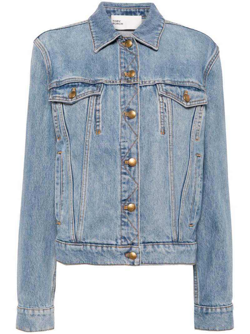 Tory Burch button-up denim jacket - Blue von Tory Burch