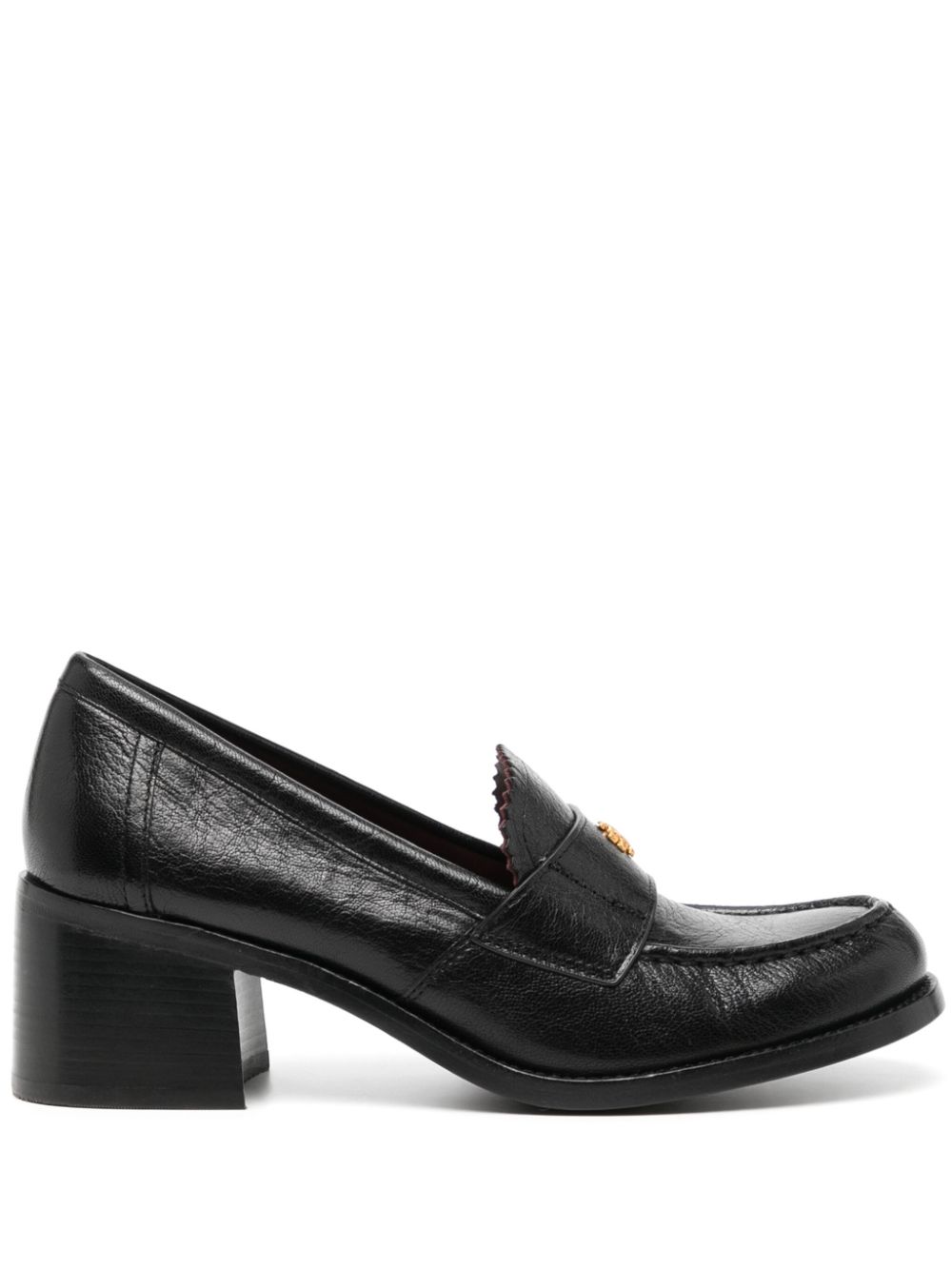 Tory Burch classic heeled loafer - Black von Tory Burch