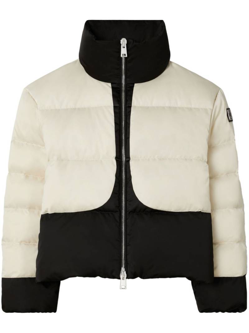 Tory Burch colour-block down jacket - Black von Tory Burch