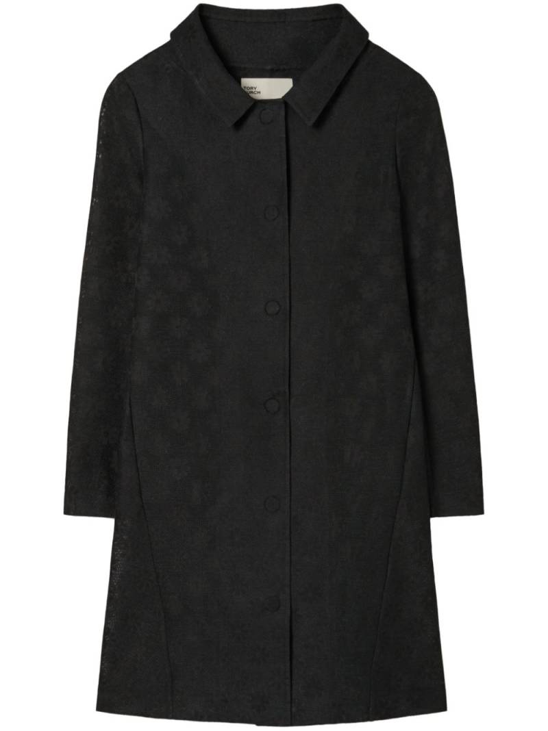 Tory Burch cotton and linen Daisy coat - Black von Tory Burch