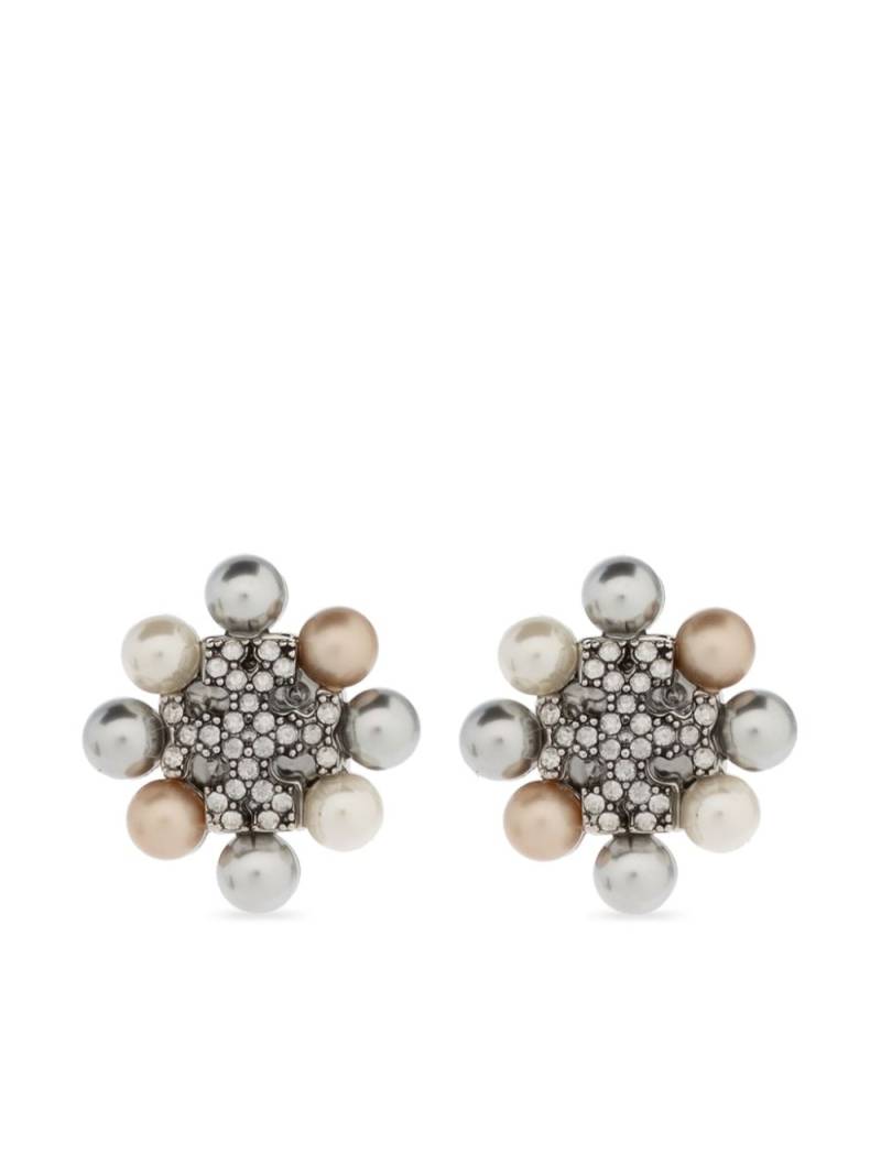 Tory Burch crystal-embellished earrings - Silver von Tory Burch