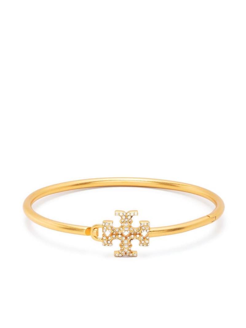 Tory Burch crystal-embellished logo bangle - Gold von Tory Burch