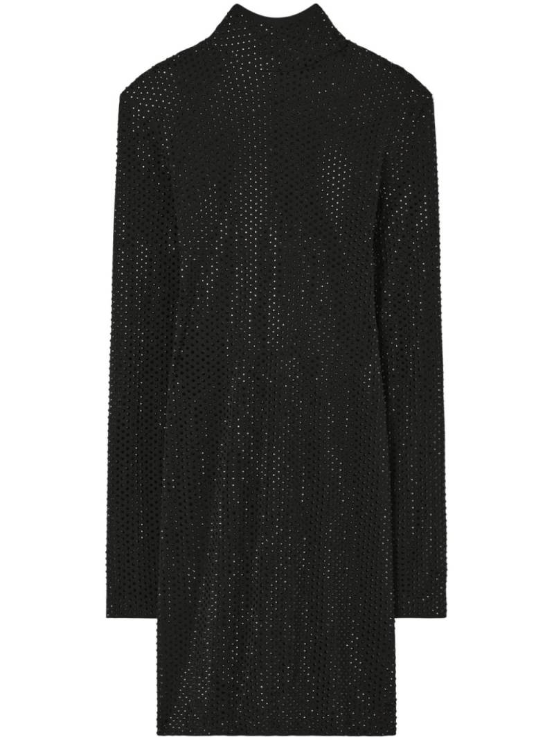 Tory Burch crystal-embellished roll neck dress - Black von Tory Burch