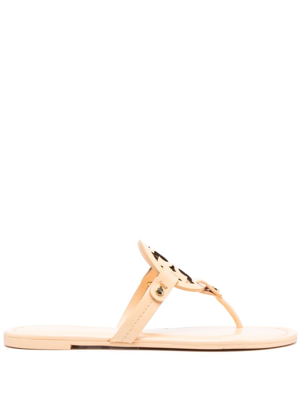 Tory Burch Miller cut-out leather flip-flops - Neutrals von Tory Burch