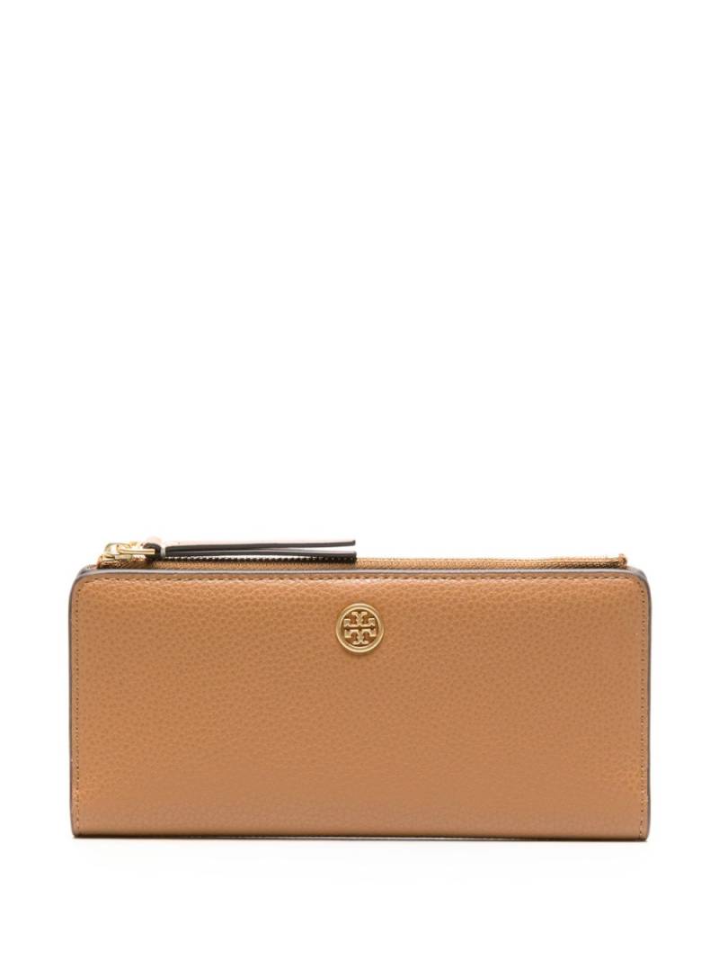 Tory Burch double-T leather wallet - Neutrals von Tory Burch