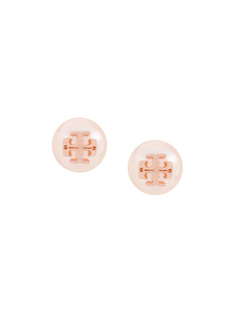 Tory Burch double-T stud earrings - Pink von Tory Burch