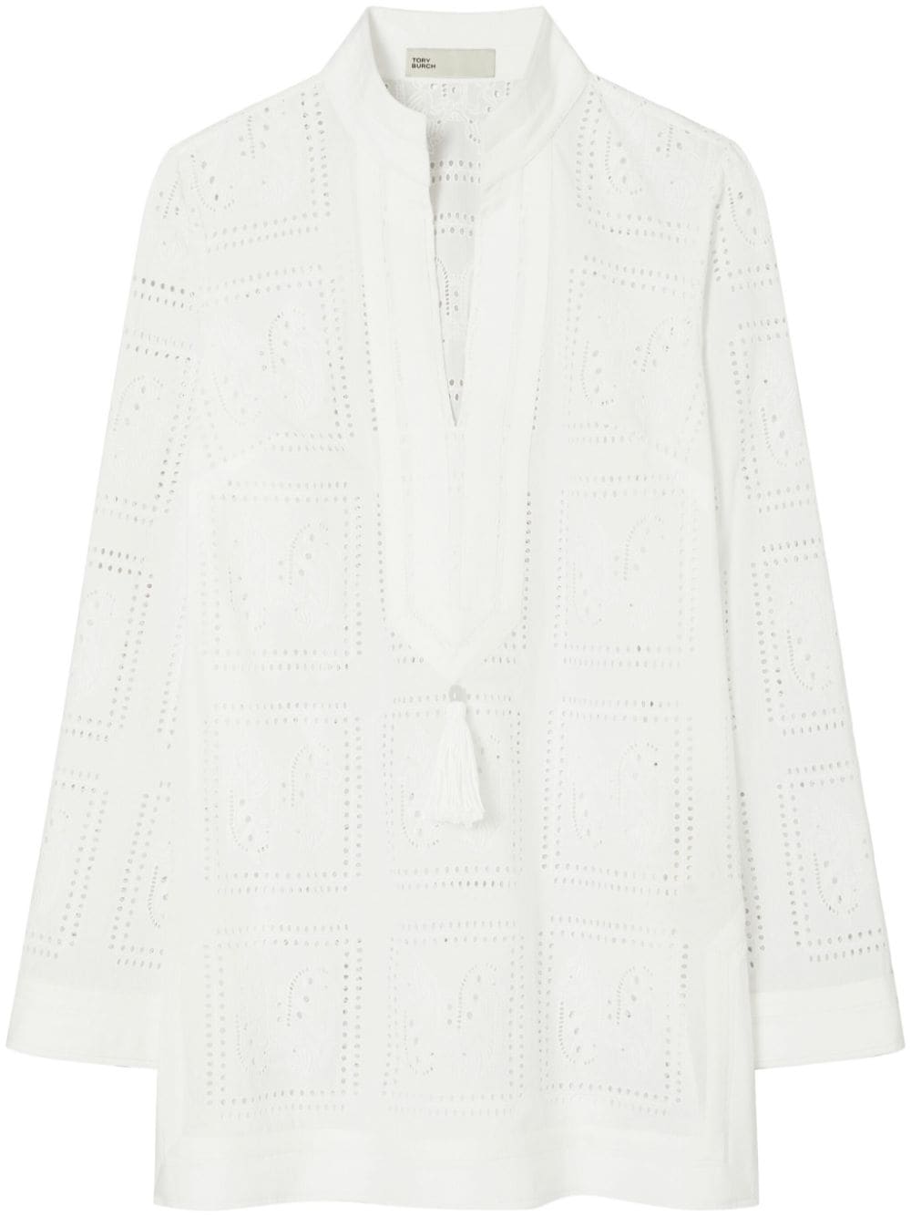 Tory Burch eyelet Tory tunic - White von Tory Burch