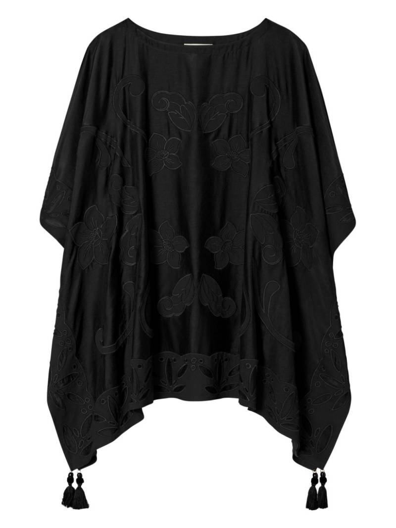 Tory Burch embroidered beach kaftan - Black von Tory Burch