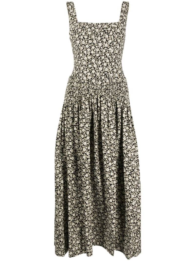 Tory Burch floral-print flared dress - Neutrals von Tory Burch