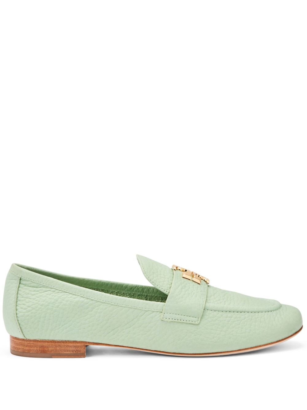 Tory Burch grained-leather loafers - Green von Tory Burch