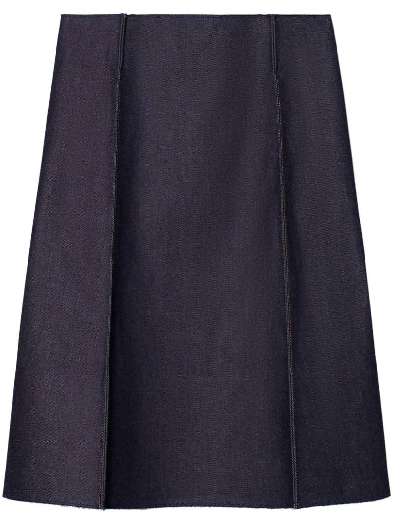 Tory Burch high-waisted denim skirt - Blue von Tory Burch