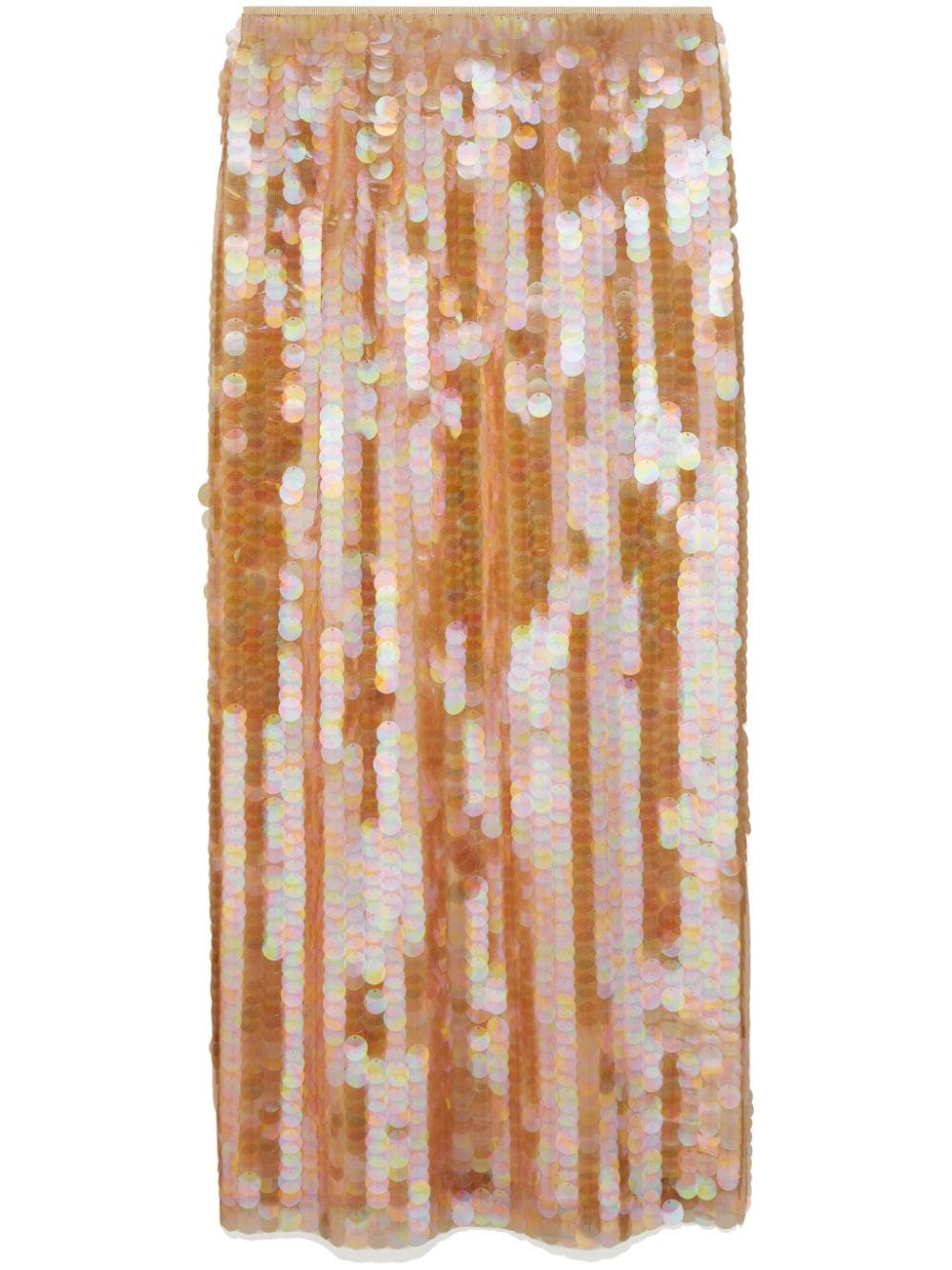 Tory Burch high-waisted sequin-embellished midi skirt - Neutrals von Tory Burch