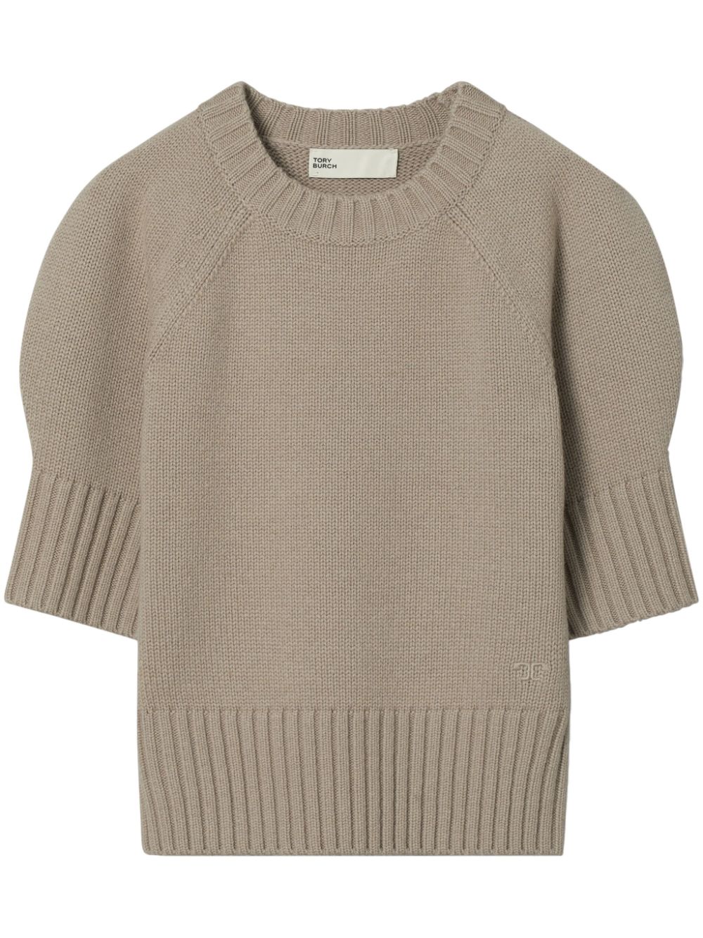 Tory Burch knitted t-shirt - Neutrals von Tory Burch