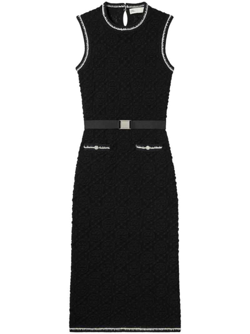 Tory Burch pointelle-knit tank dress - Black von Tory Burch