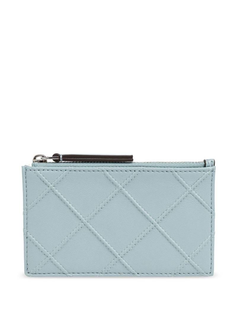 Tory Burch logo-embossed wallet - Blue von Tory Burch