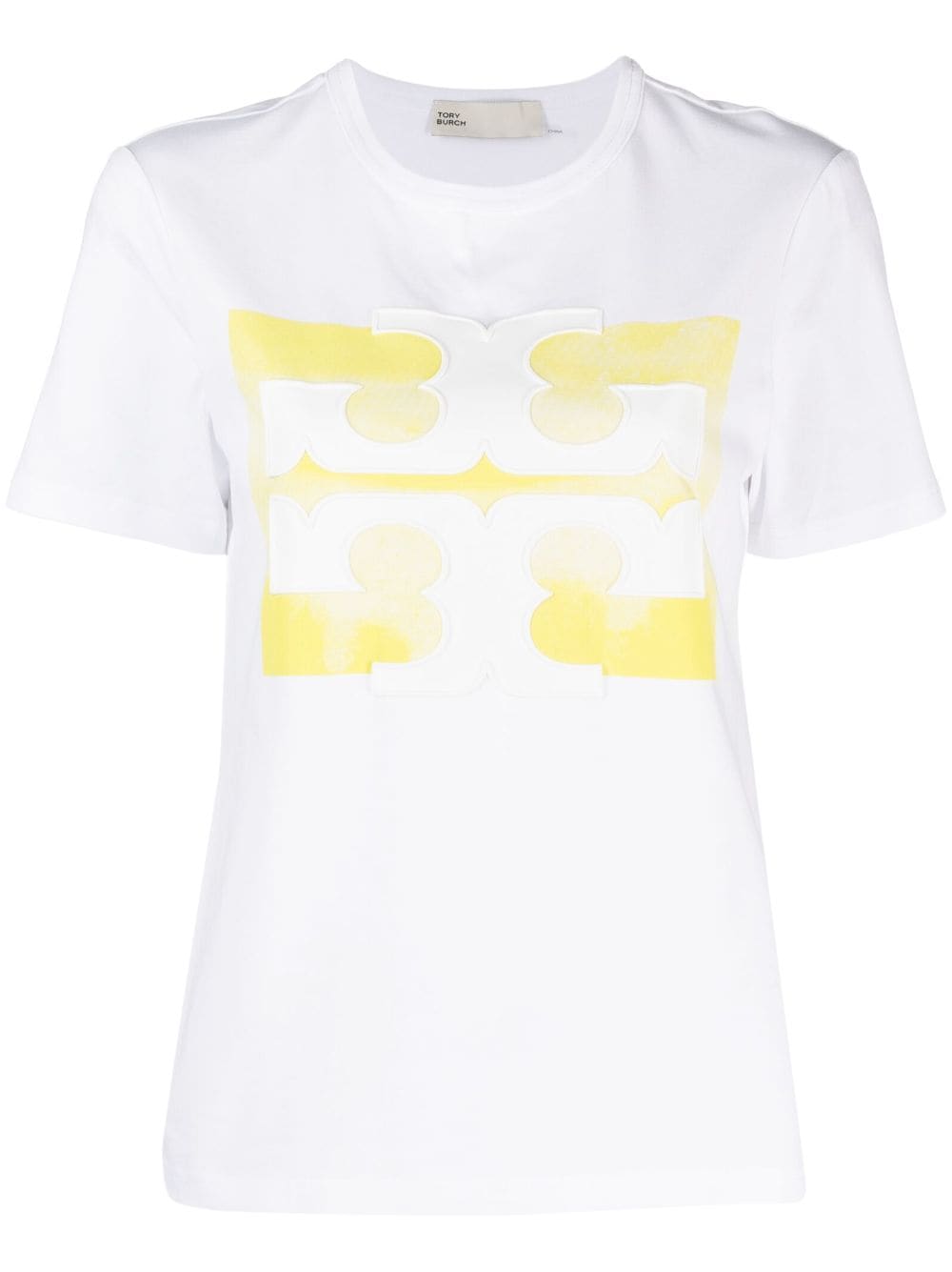 Tory Burch logo-patch cotton T-shirt - White von Tory Burch