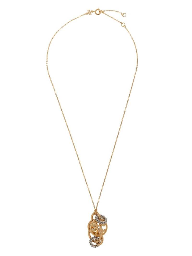 Tory Burch logo pendant necklace - Gold von Tory Burch