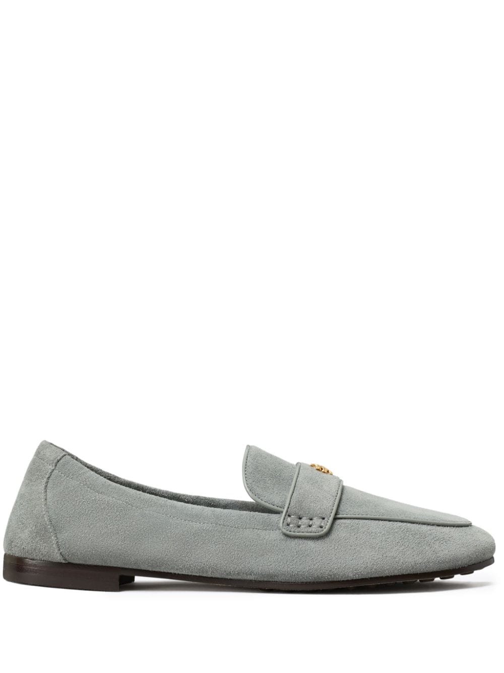 Tory Burch logo-plaque suede loafers - Blue von Tory Burch