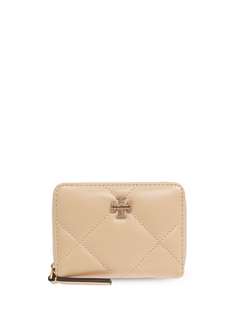 Tory Burch logo-plaque wallet - Neutrals von Tory Burch