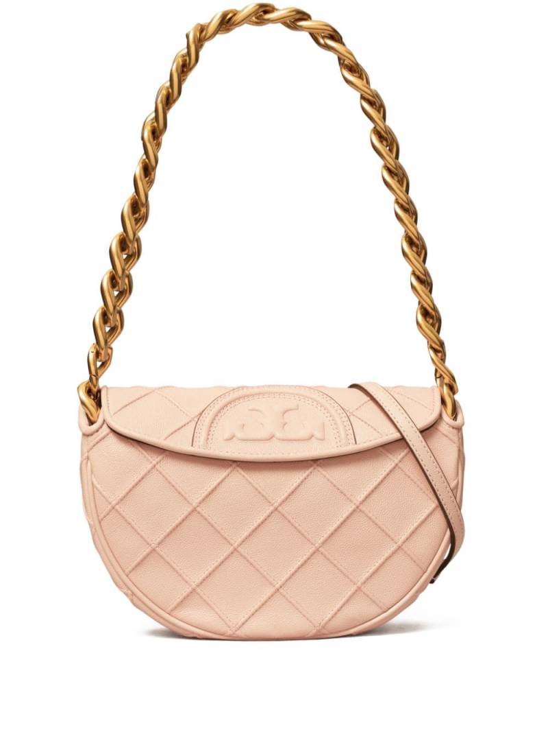 Tory Burch mini Fleming Soft Grain Crescent shoulder bag - Pink von Tory Burch