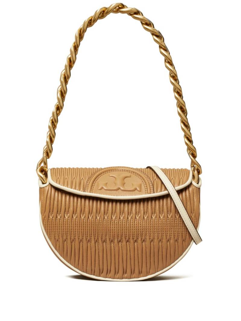 Tory Burch mini Fleming crescent bag - Brown von Tory Burch