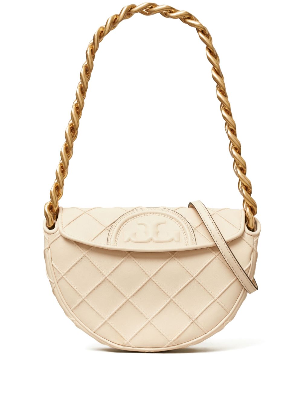 Tory Burch mini Fleming crescent bag - Neutrals von Tory Burch