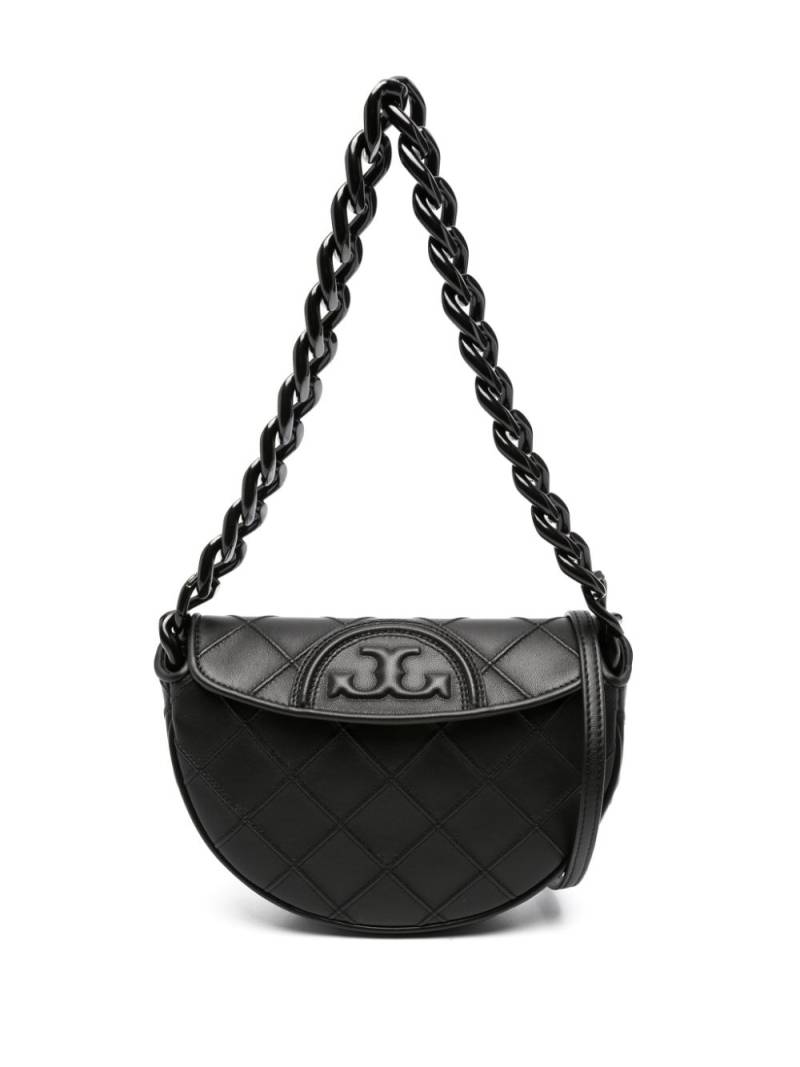 Tory Burch mini Fleming leather tote bag - Black von Tory Burch