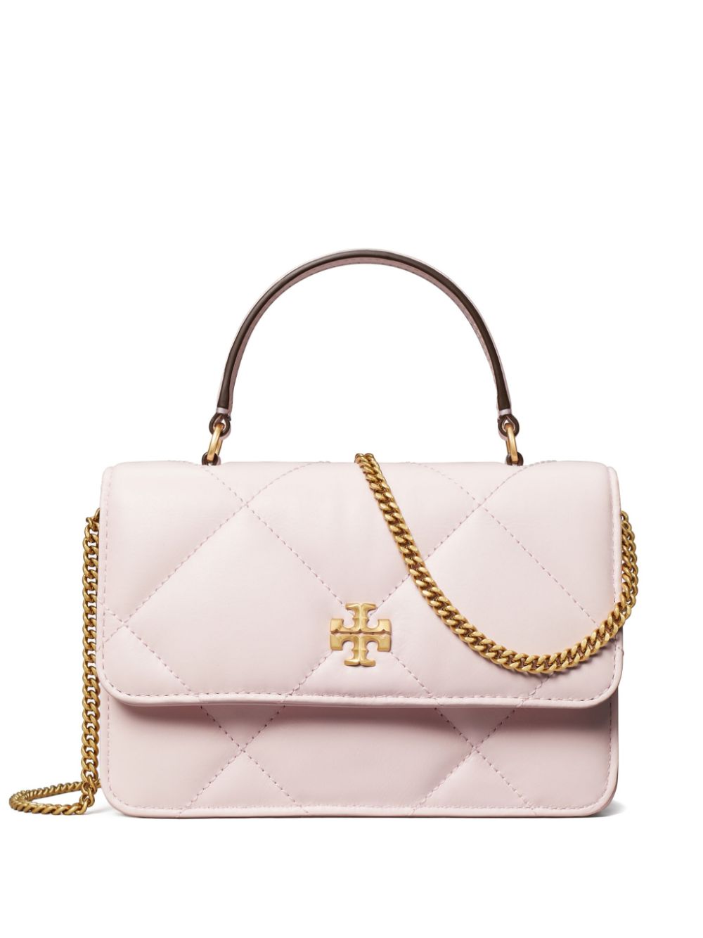 Tory Burch mini Kira diamond-quilted wallet-on-chain - Pink von Tory Burch