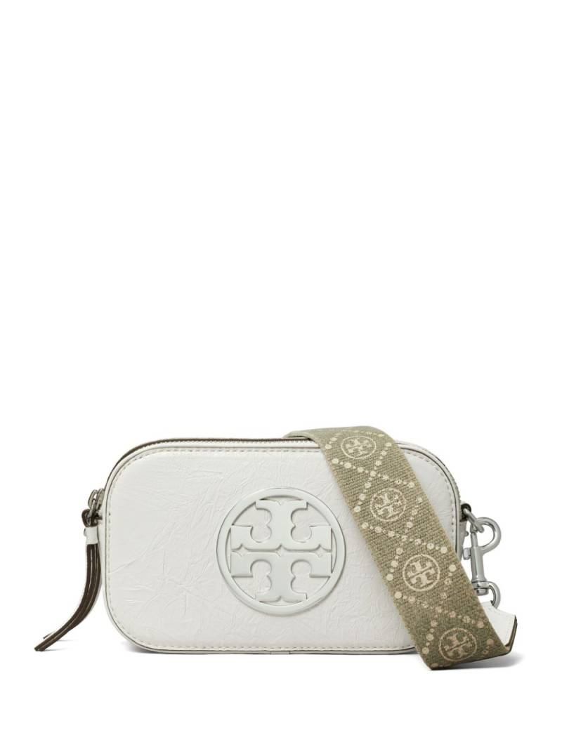 Tory Burch mini Miller Crinkle cross body bag - White von Tory Burch