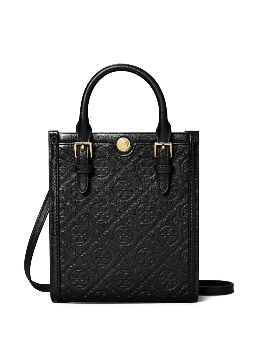 Tory Burch mini N/S T-Monogram tote bag - Black von Tory Burch