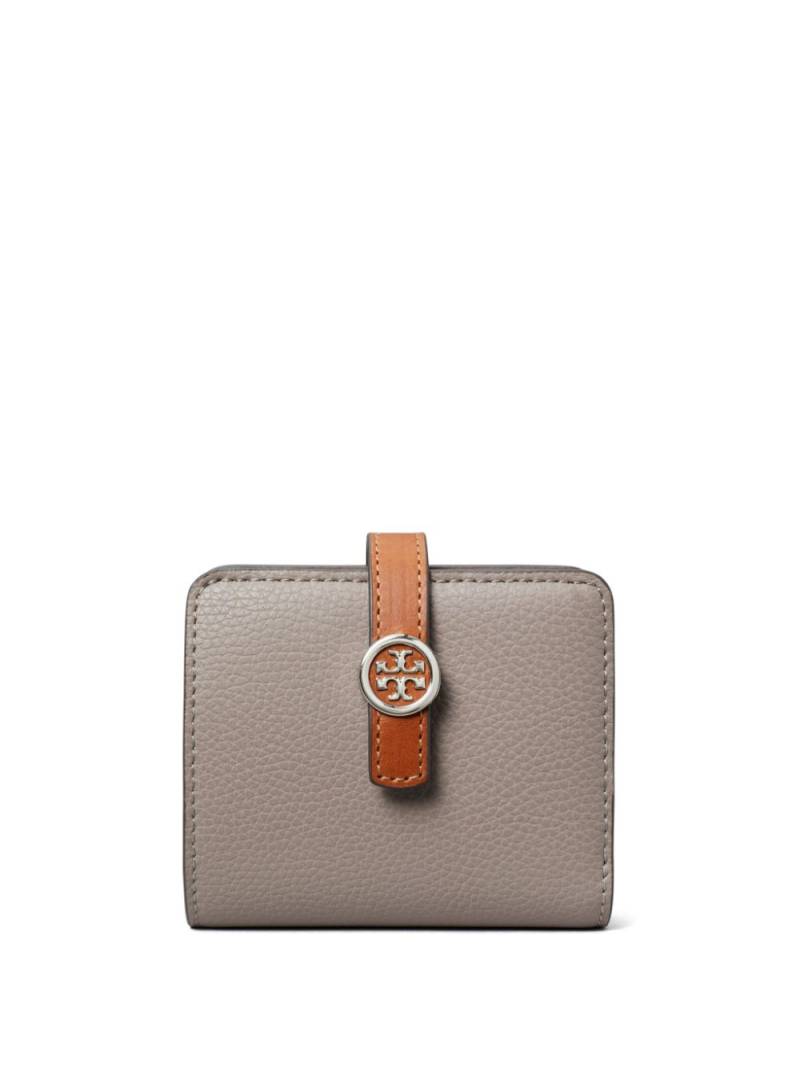 Tory Burch mini Robinson wallet - Grey von Tory Burch