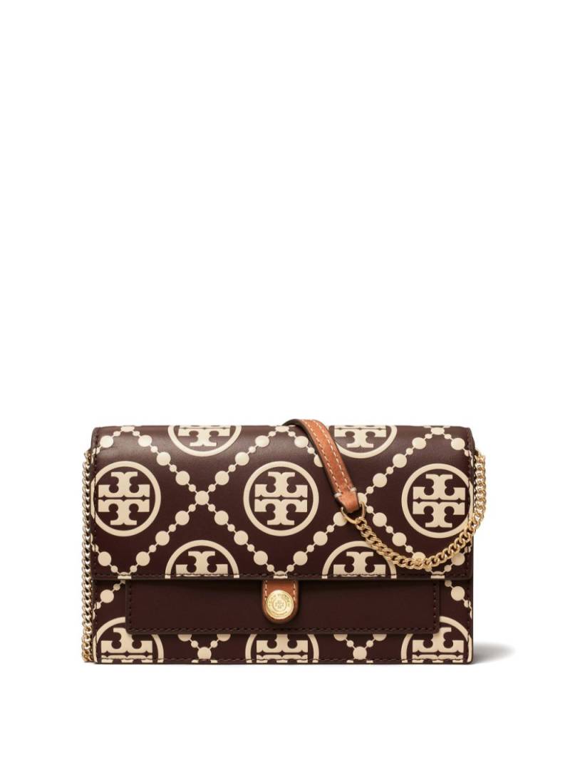 Tory Burch monogram pattern mini bag - Brown von Tory Burch