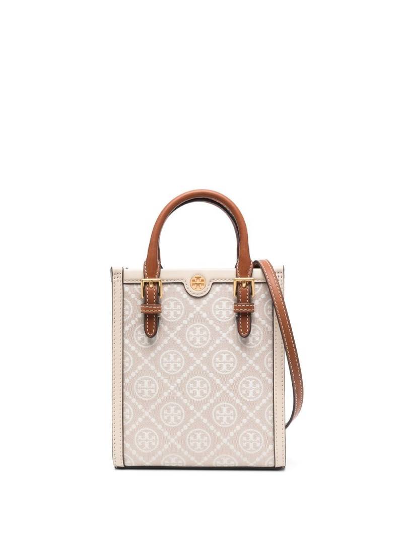 Tory Burch monogram-pattern print tote bag - White von Tory Burch