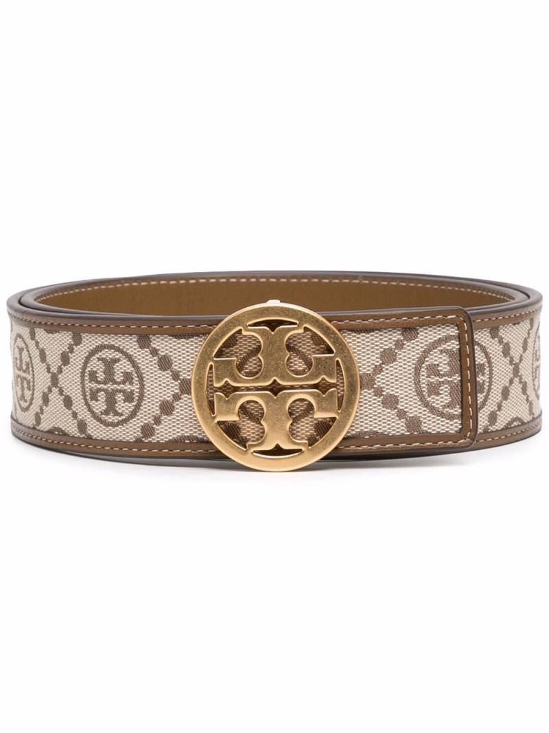 Tory Burch monogram print belt - Brown von Tory Burch