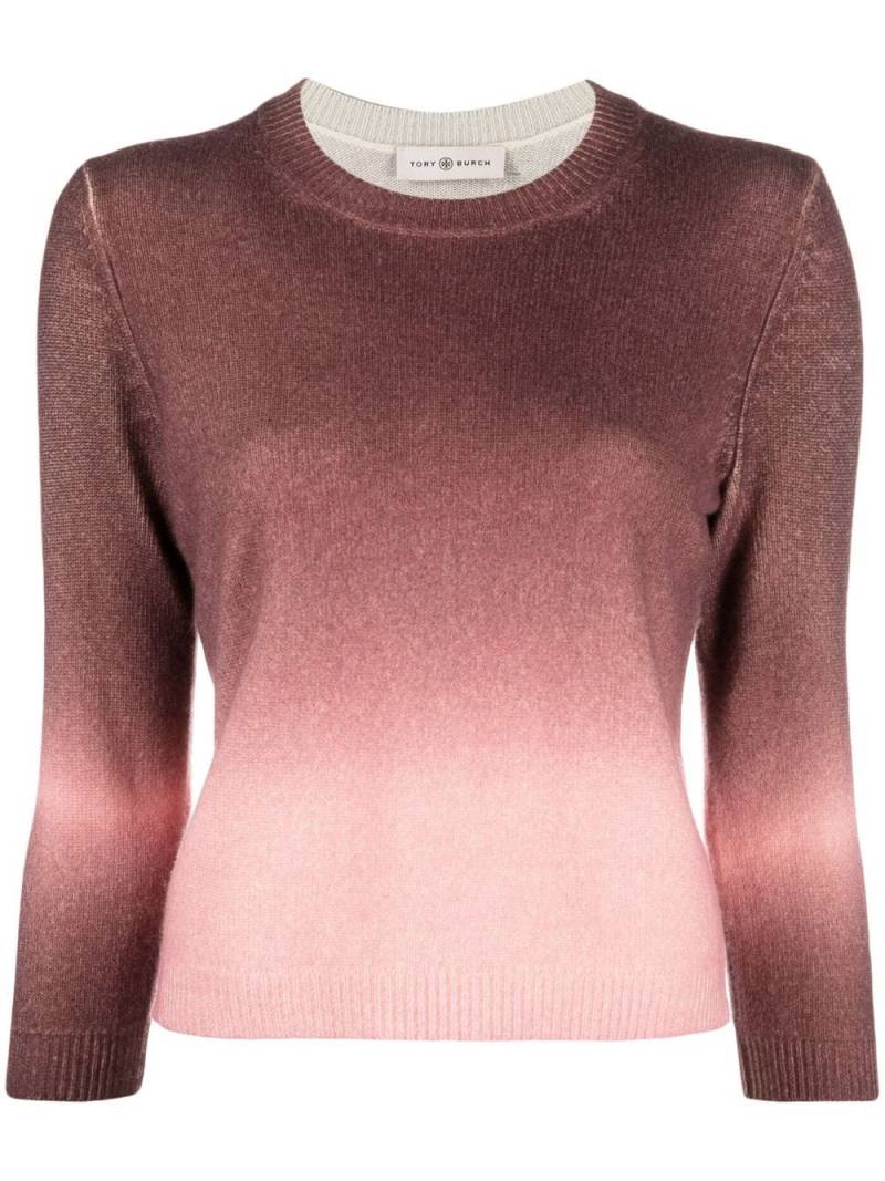 Tory Burch ombré-effect cashmere jumper - Pink von Tory Burch