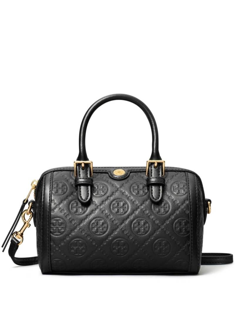 Tory Burch petite T Monogram barrel bag - Black von Tory Burch