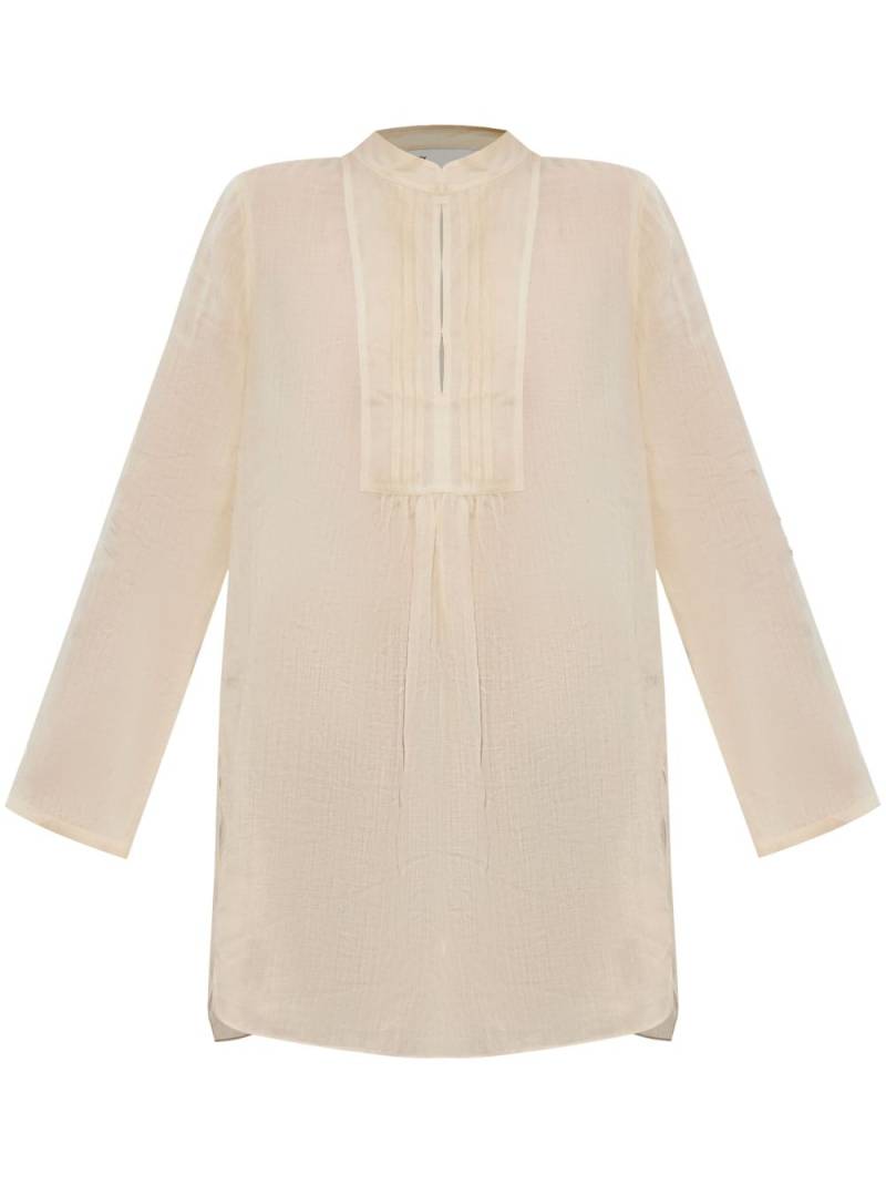 Tory Burch pleat detailing tunic - Neutrals von Tory Burch