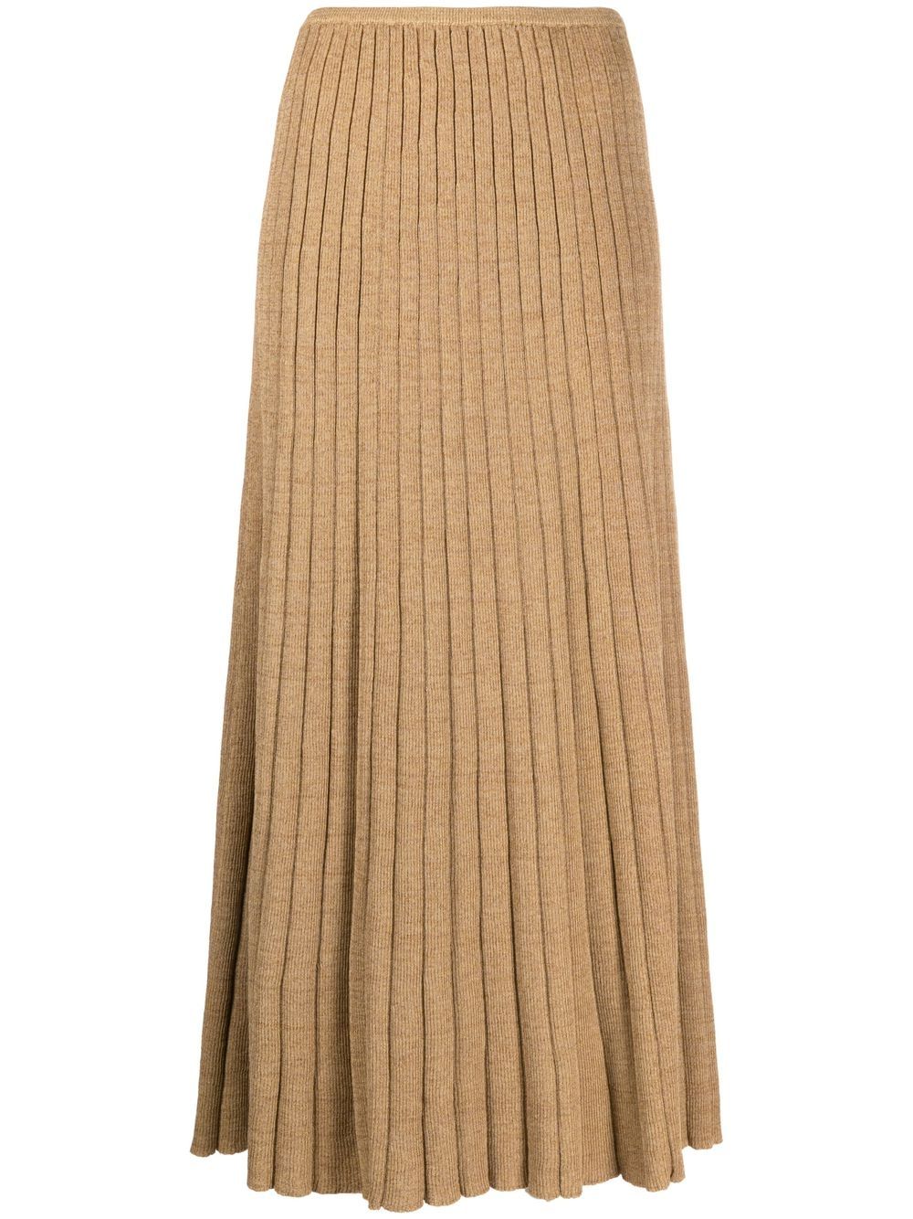 Tory Burch pleated knit midi skirt - Neutrals von Tory Burch