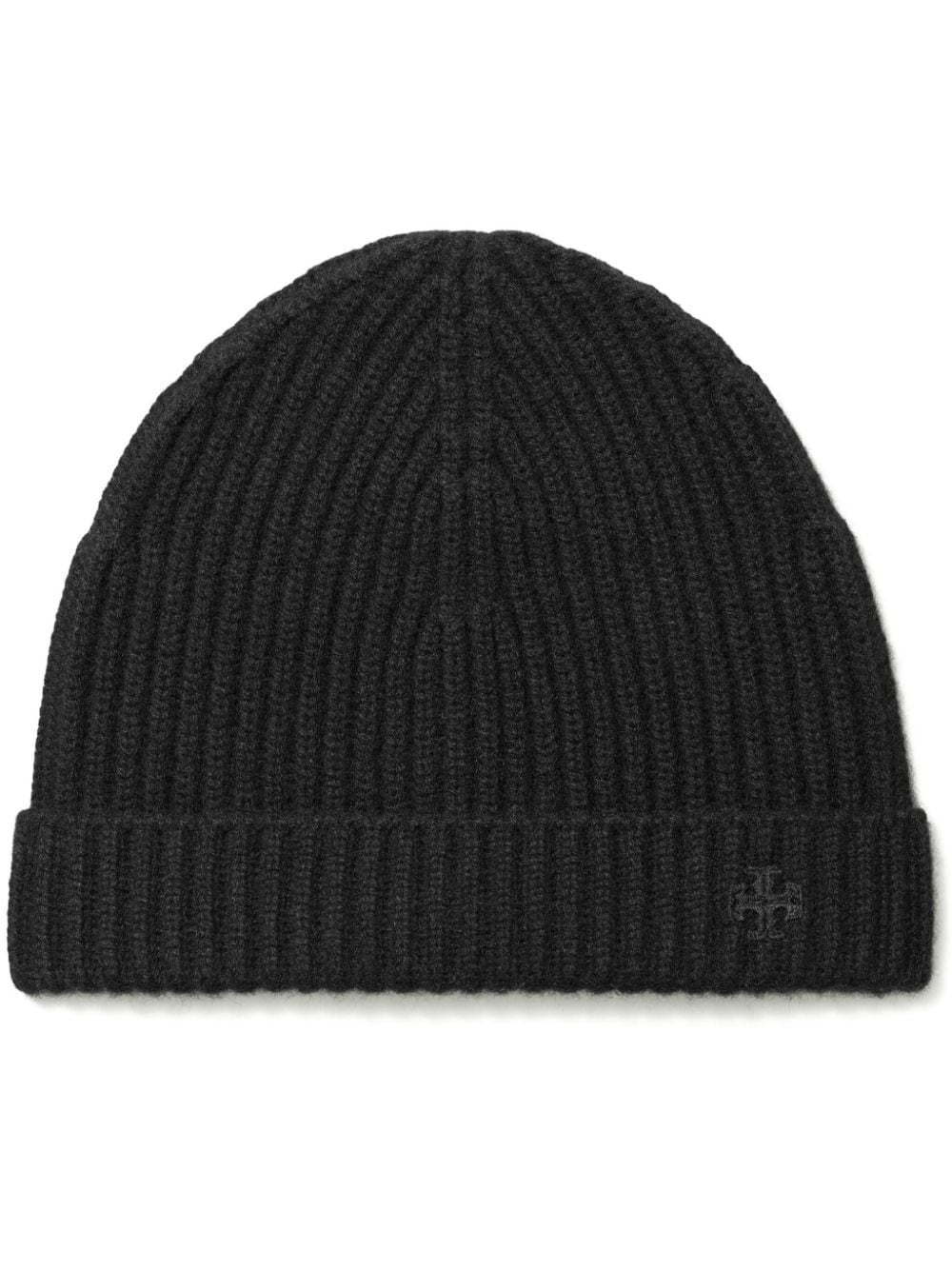 Tory Burch ribbed cashmere beanie - Black von Tory Burch