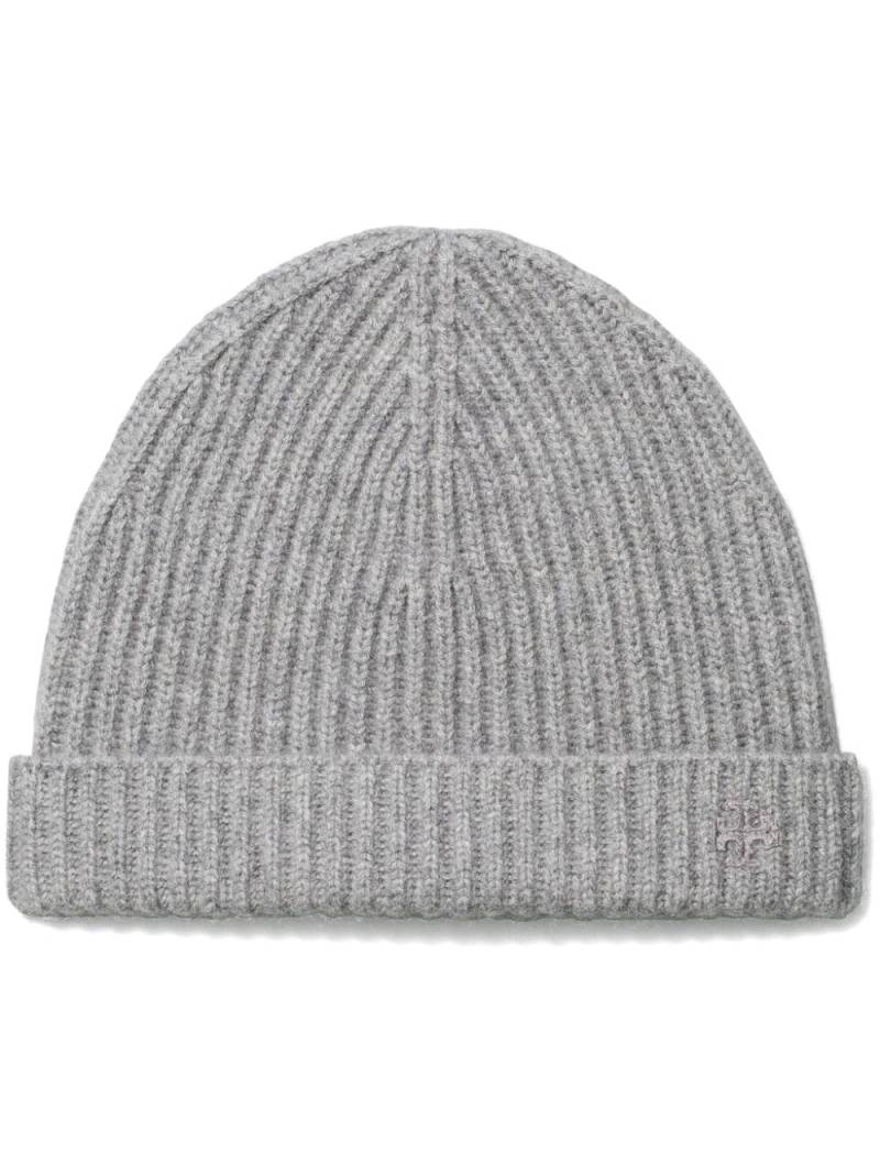 Tory Burch ribbed cashmere beanie - Grey von Tory Burch