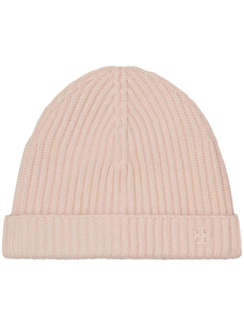 Tory Burch ribbed cashmere beanie - Pink von Tory Burch