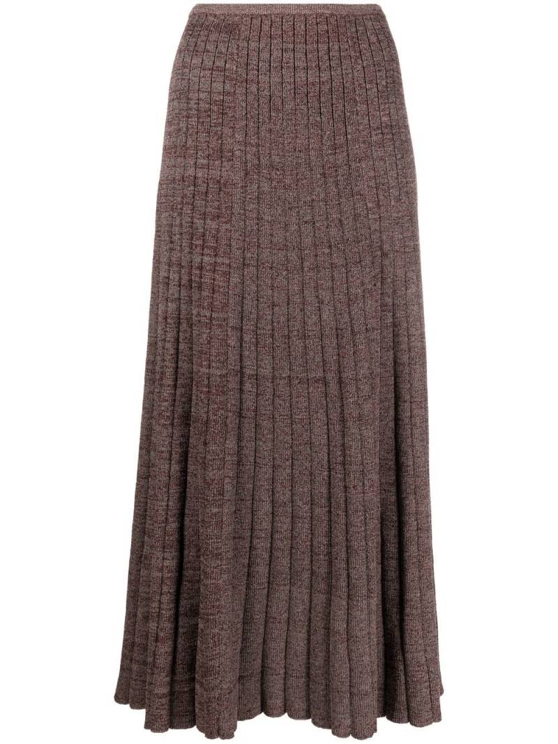 Tory Burch ribbed-knit midi skirt - Red von Tory Burch