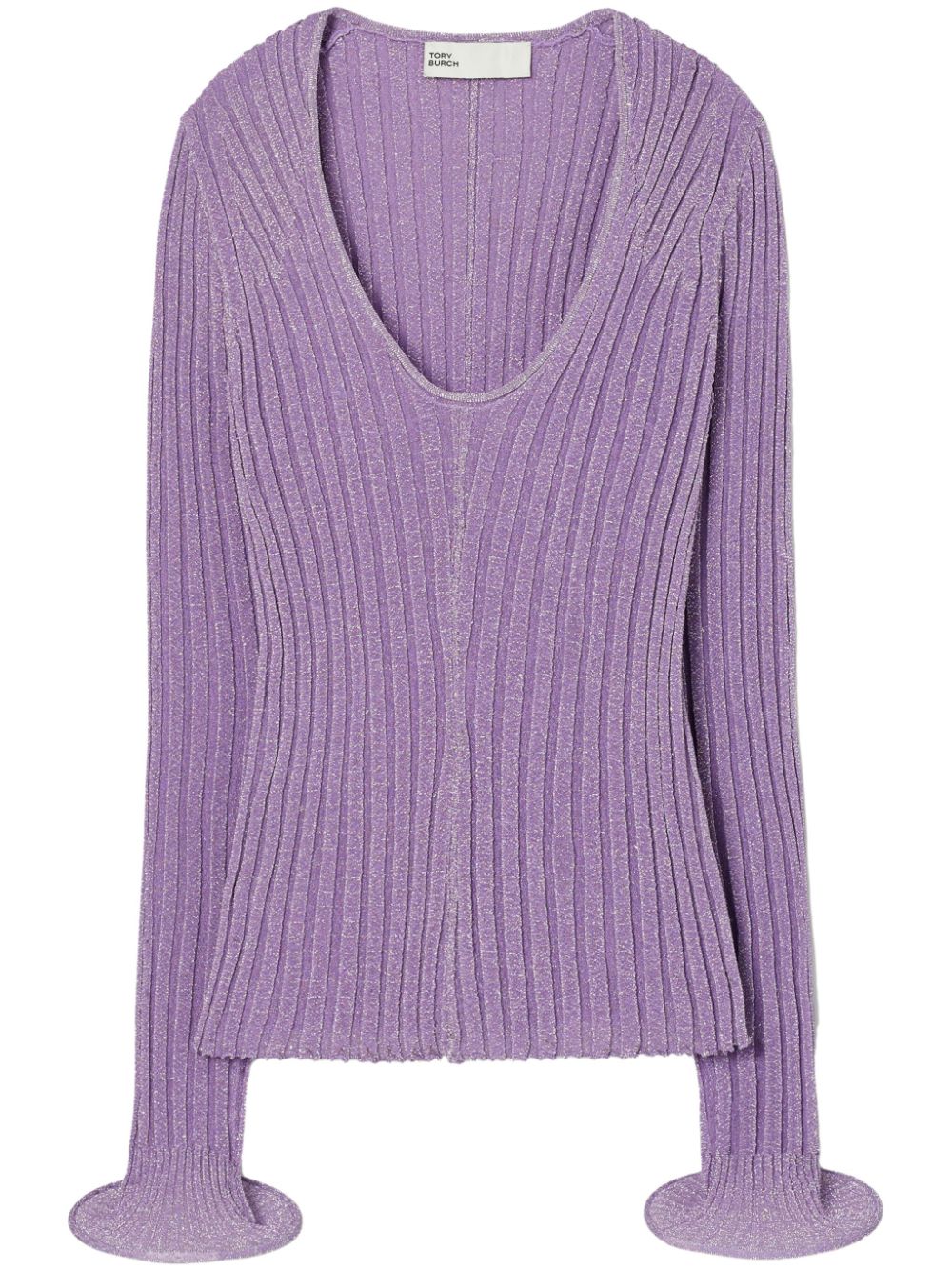 Tory Burch ribbed knit top - Purple von Tory Burch