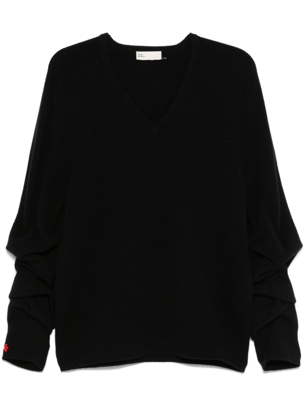 Tory Burch ruched sweater - Black von Tory Burch