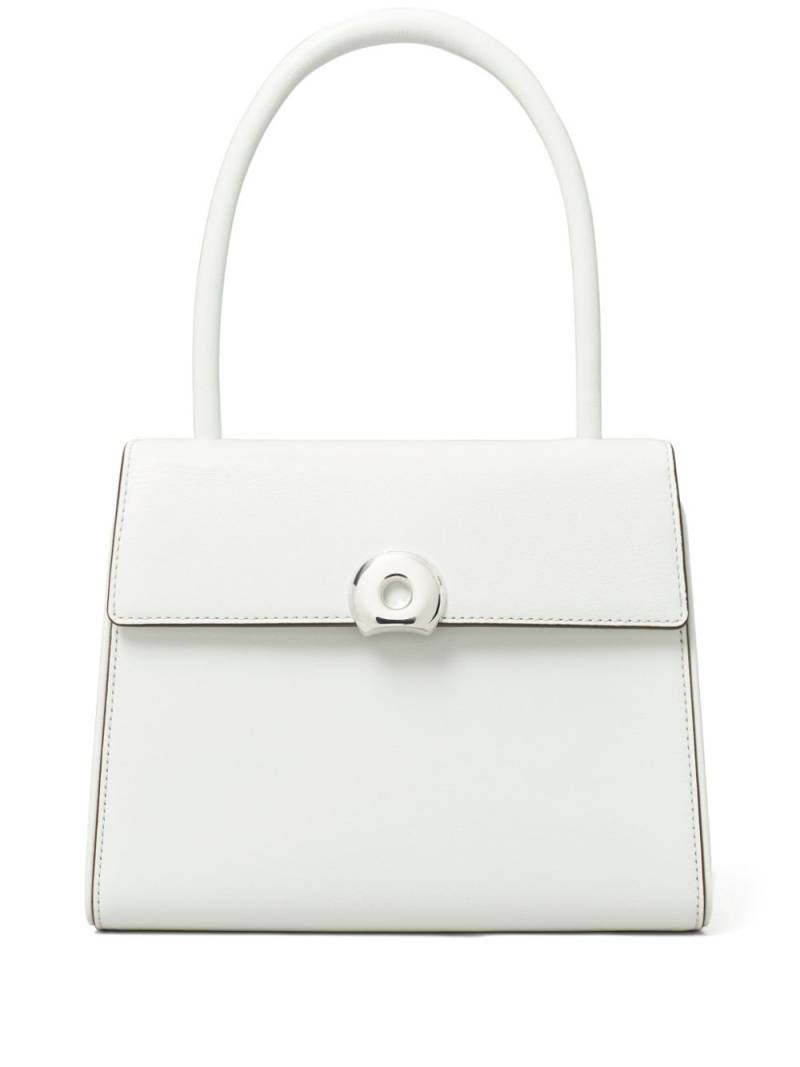 Tory Burch small Deville leather tote bag - White von Tory Burch