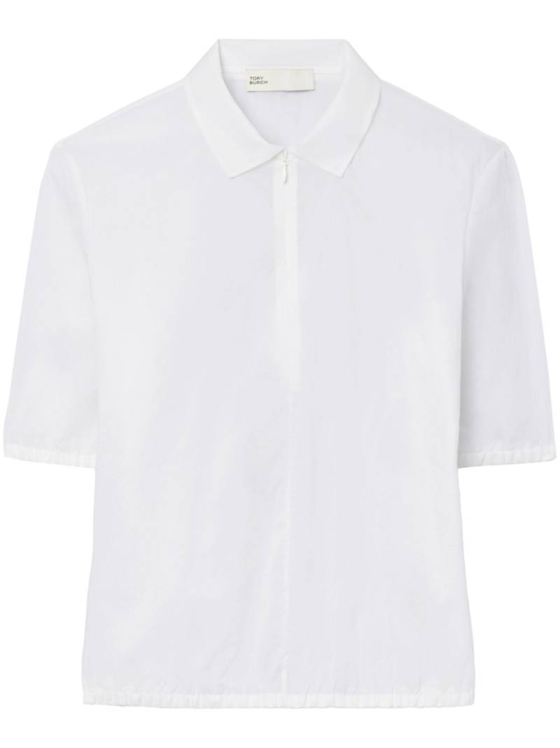 Tory Burch zip-up short-sleeve shirt - White von Tory Burch