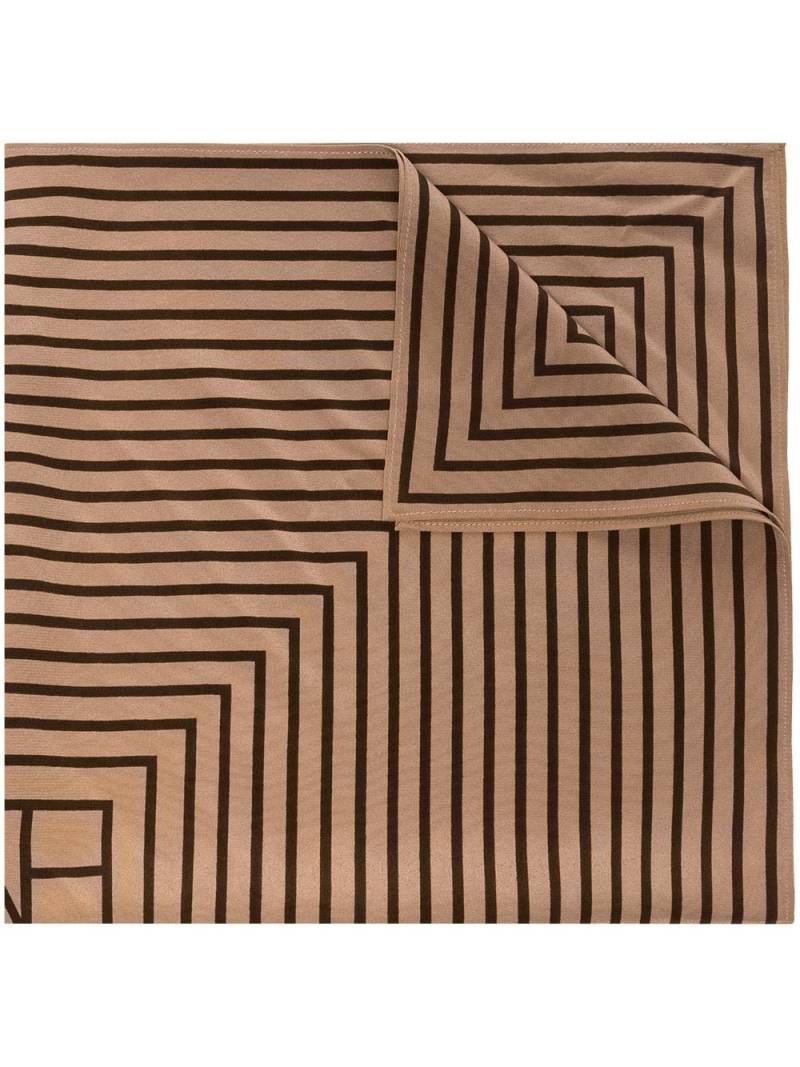 TOTEME monogram silk scarf - Brown von TOTEME