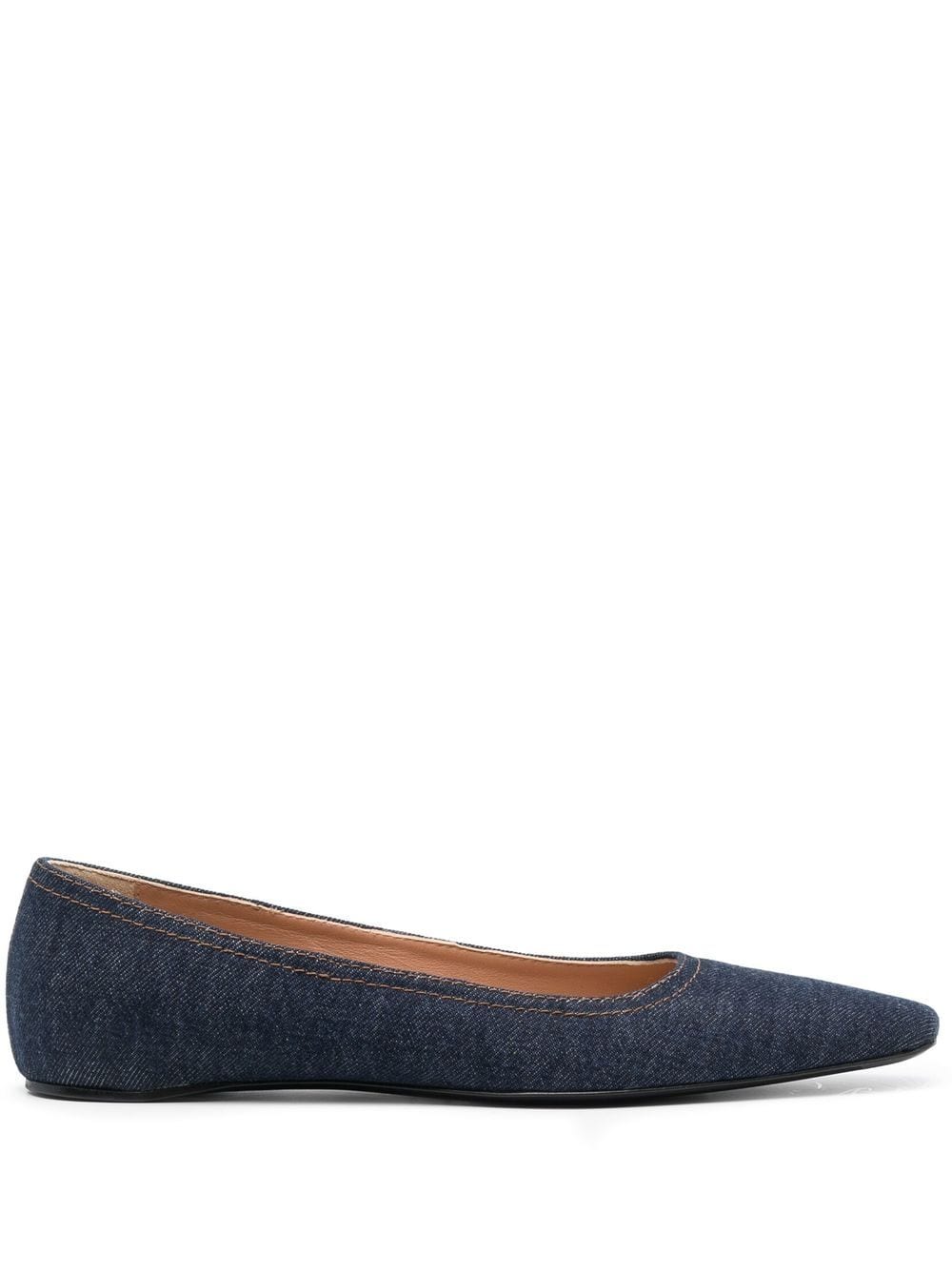 TOTEME The Denim ballerina shoes - Blue von TOTEME