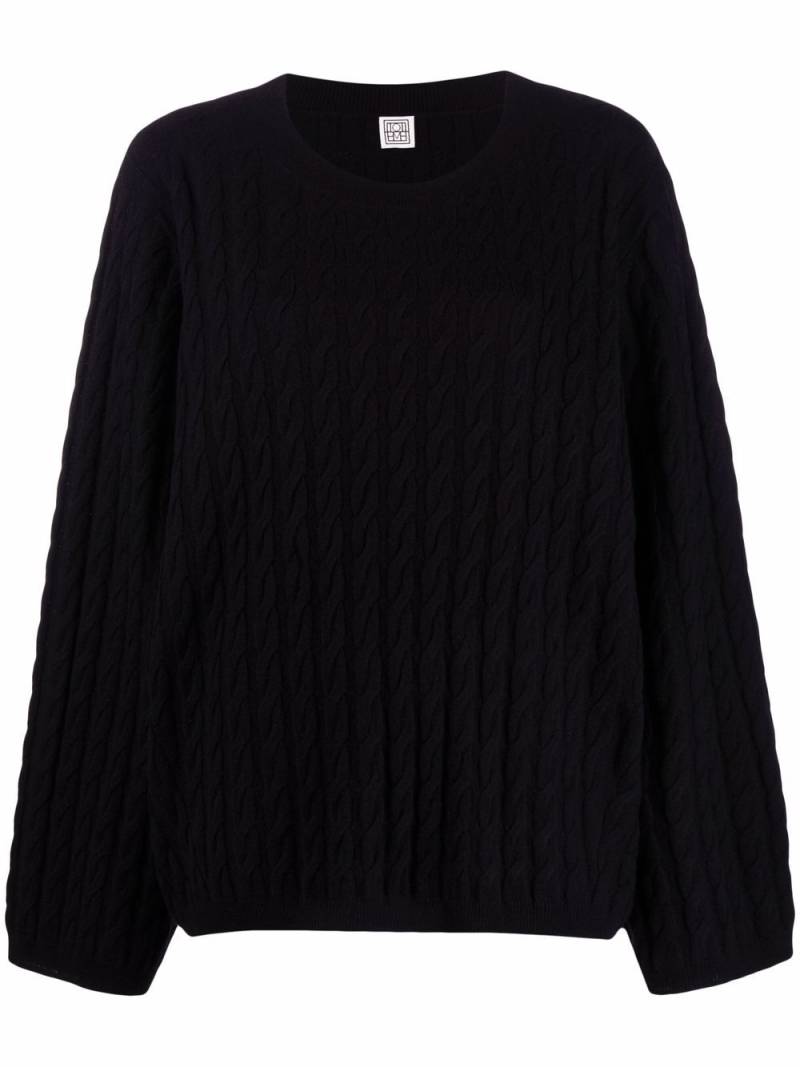 TOTEME cable knit cashmere jumper - Black von TOTEME