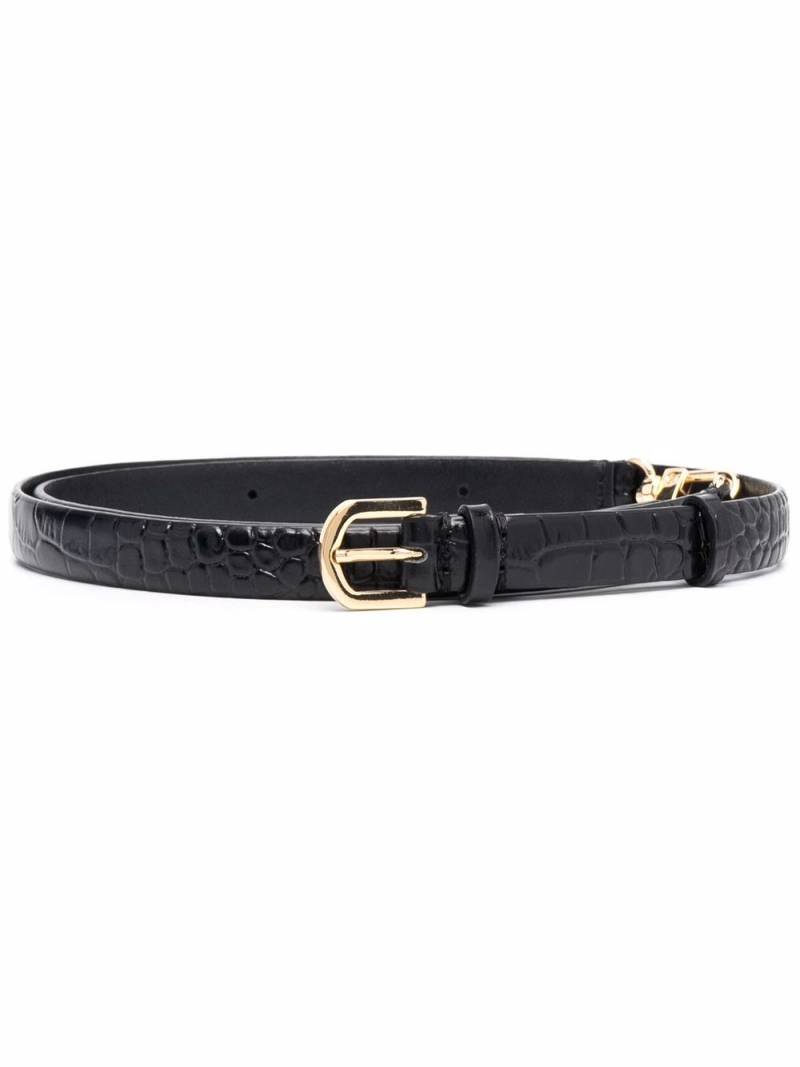 TOTEME crocodile-effect belt - Black von TOTEME